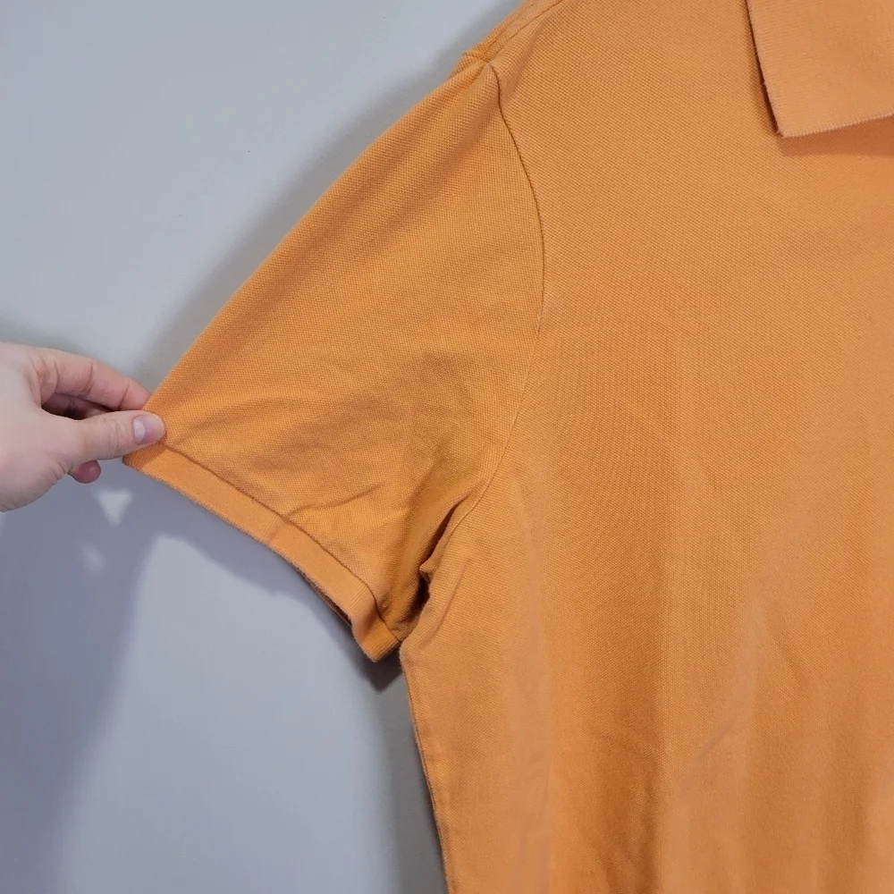 Ralph Lauren Polo Orange Short Sleeve Shirt Pony Logo Men's XL Classic Fit